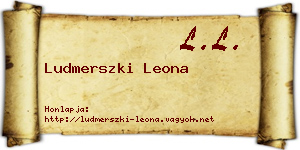 Ludmerszki Leona névjegykártya